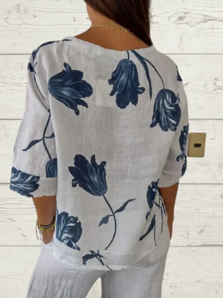 Millie | Sommer Blume Eleganz Bluse