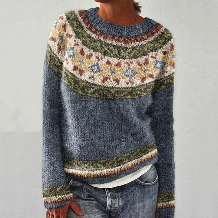 MELINDA - RETRO-FARBBLOCK-PULLOVER