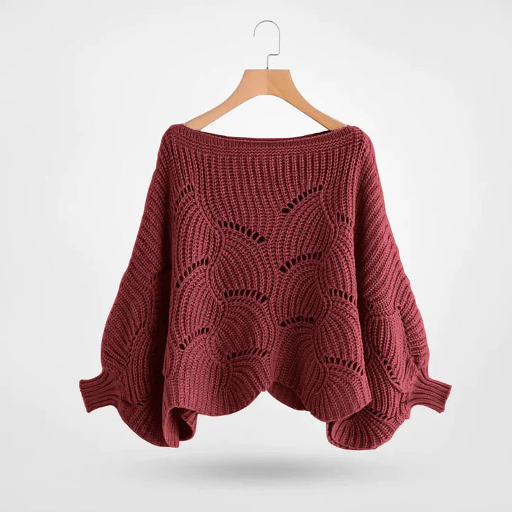 Nori™ | Eleganter, lockerer, unifarbener Strickpullover für Frauen