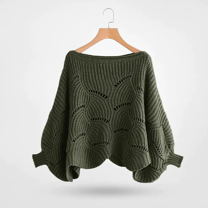 Nori™ | Eleganter, lockerer, unifarbener Strickpullover für Frauen