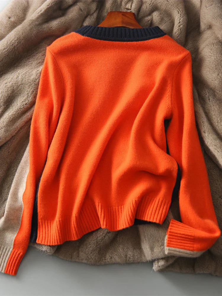 Zelda™ | Pullover mit auffälligen Colorblock-Ärmeln