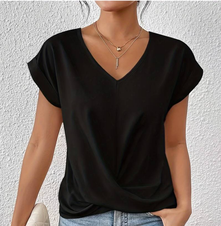 Claire - Elegante Damen V-Ausschnitt Shirt