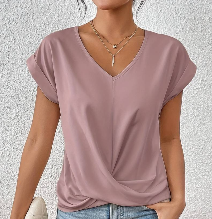 Claire - Elegante Damen V-Ausschnitt Shirt