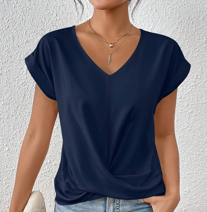 Claire - Elegante Damen V-Ausschnitt Shirt