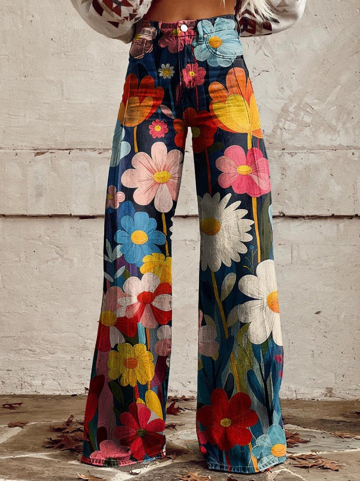 BRYNNE | FLORAL WEITE HOSE